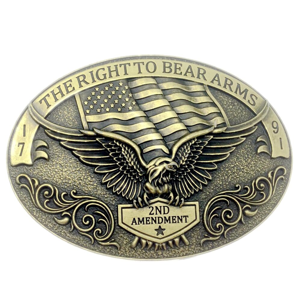 4426 Right to Bear Arms Belt Buckle Western Cowboy Cowgirl Native American